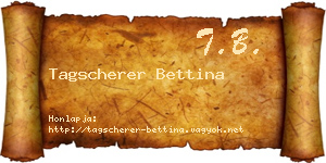 Tagscherer Bettina névjegykártya